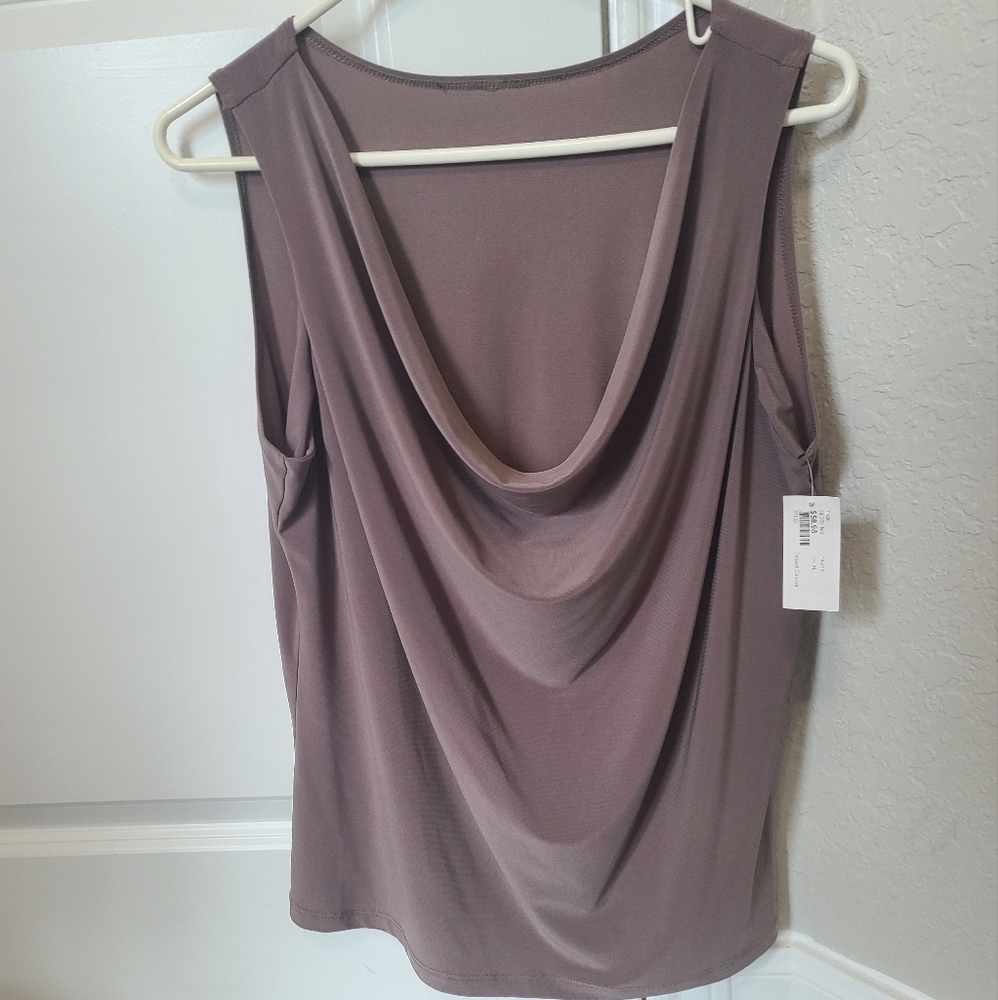 Cowl Neck Sleeveless Blouse